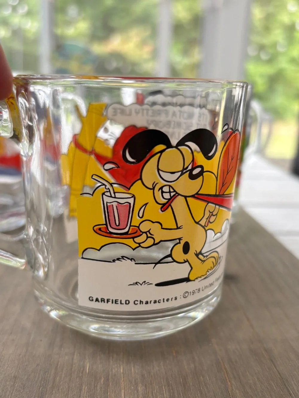 Garfield vintage glass
